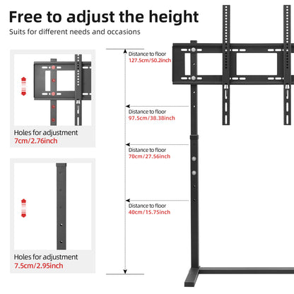 Floor Standing TV Mount Stand Bracket Height Adjustable