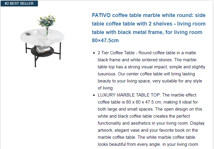 Elternkompass: Coffee table marble - The best products in comparison