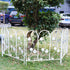 5Panels Decorative Garden Fence Coated Metal Wire Fencing Barrier for Backyards, Paths