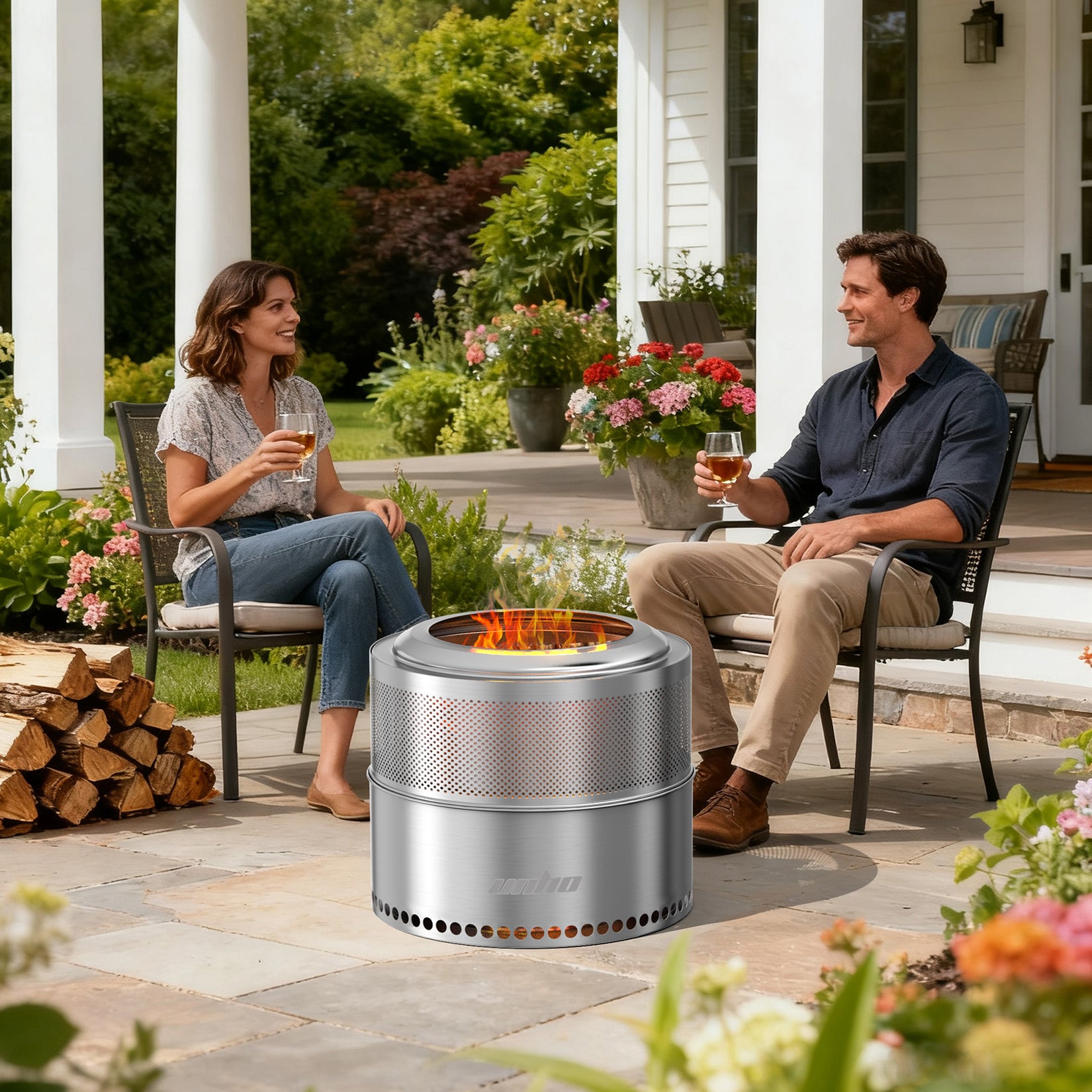 Outdoor Stainless Steel Camping Fire Pit Stove for Firewood Burning