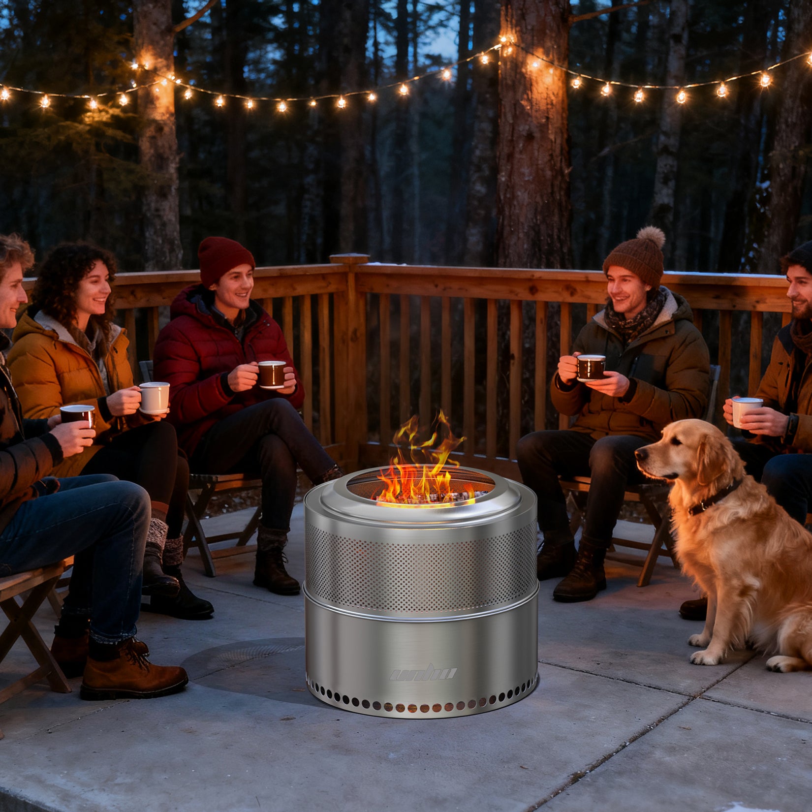 Outdoor Stainless Steel Camping Fire Pit Stove for Firewood Burning