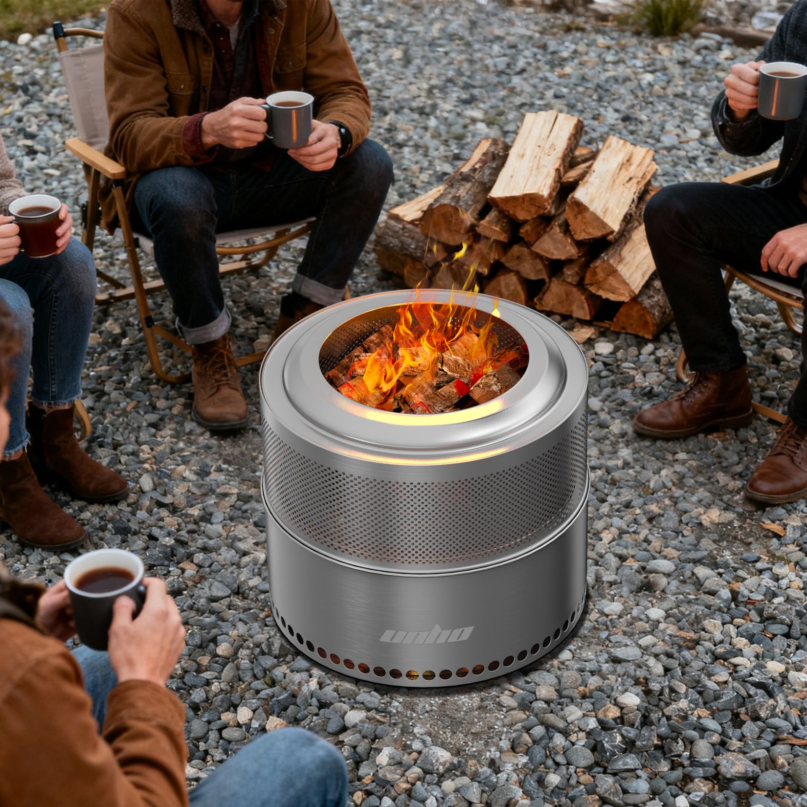 Outdoor Stainless Steel Camping Fire Pit Stove for Firewood Burning