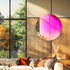 Round Wall Hanging Mirror with Iridescent Effect Dazzling Glass Decor Mirror