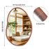 Irregular Wall Mirror: Abstract Asymmetrical Wood Frame Tempered Glass Wall Mirror, Entryway Accent Mirror, Horizontal Vertical Hanging
