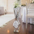 Silver 27” Tall Mirrored Vase Crushed Diamond Floor Vase Pampas Faux Flower Vase