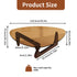 Triangular Glass Center Table Noguchi Coffee Table with Amber-tinted Tempered Glass Top