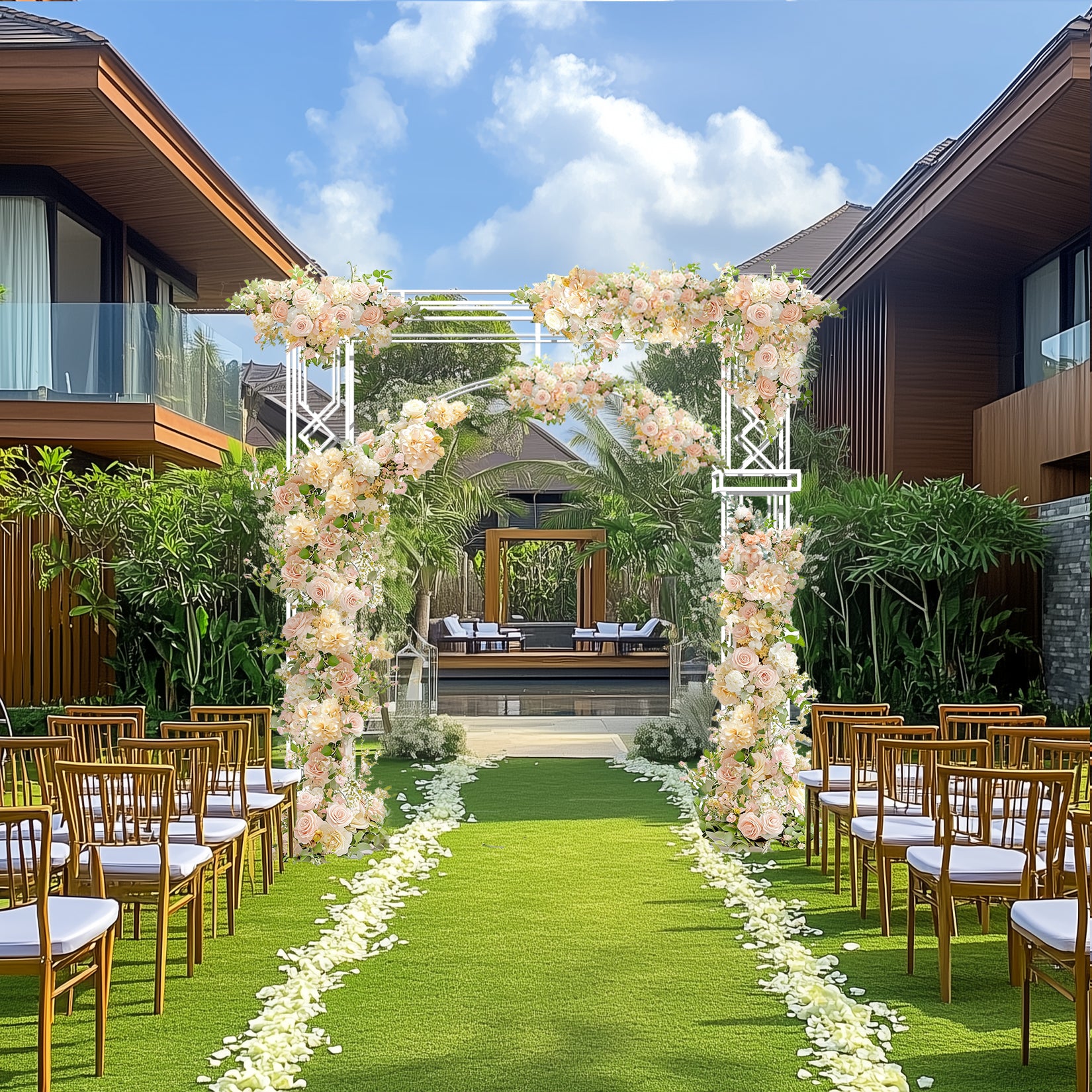 Wedding Ceremony Arch Backdrop Stand for Celebration, Garden Trellis for Plant