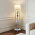 Tripod Led Floor Lamp: Modern Free Standing Floor Lamp with Sintered Stone Shelves