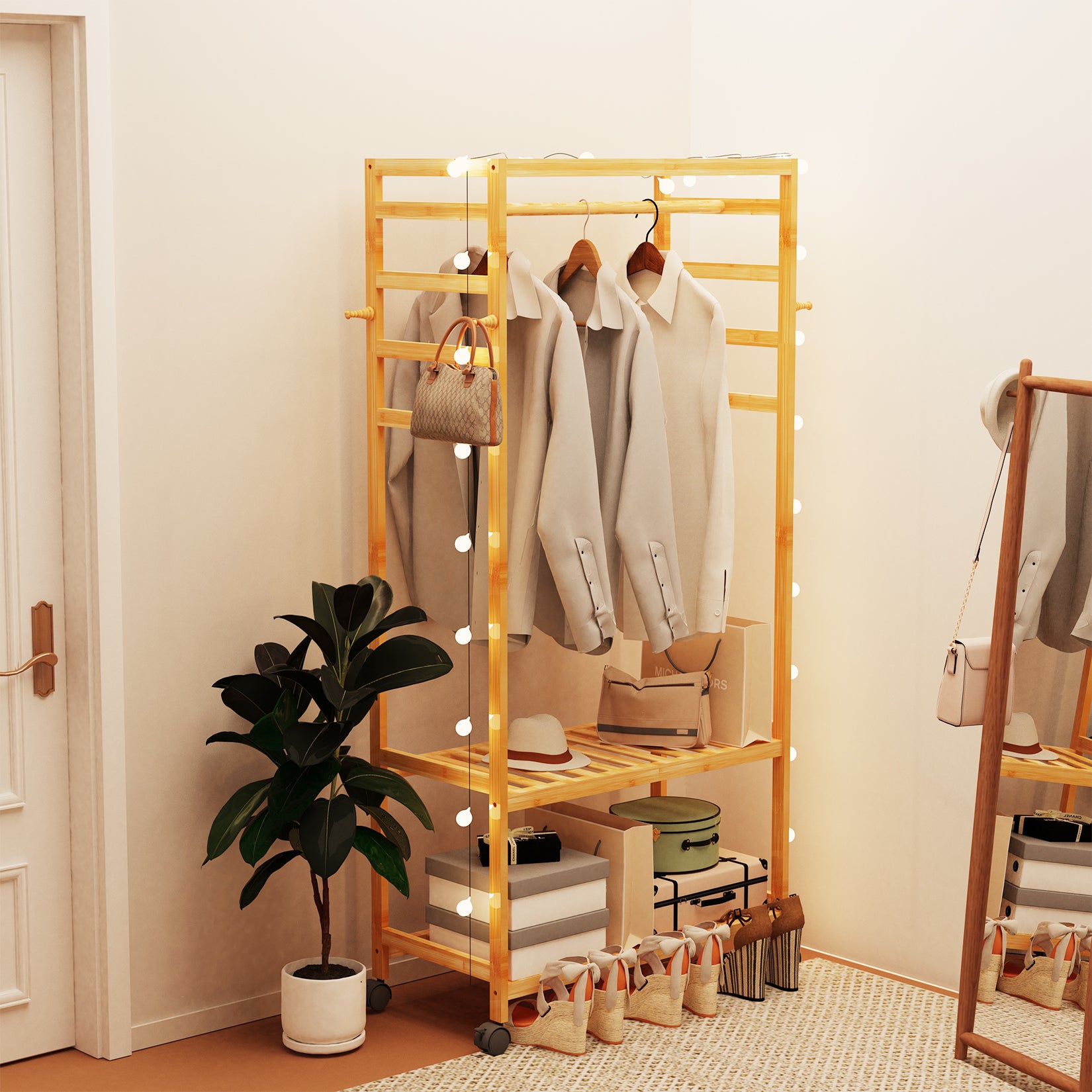 Homemade wooden 2025 clothes rack