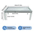 Rectangular Mirrored Coffee Table: Luxury Crushed Diamond Coffee Table Silver Mirrored Finish