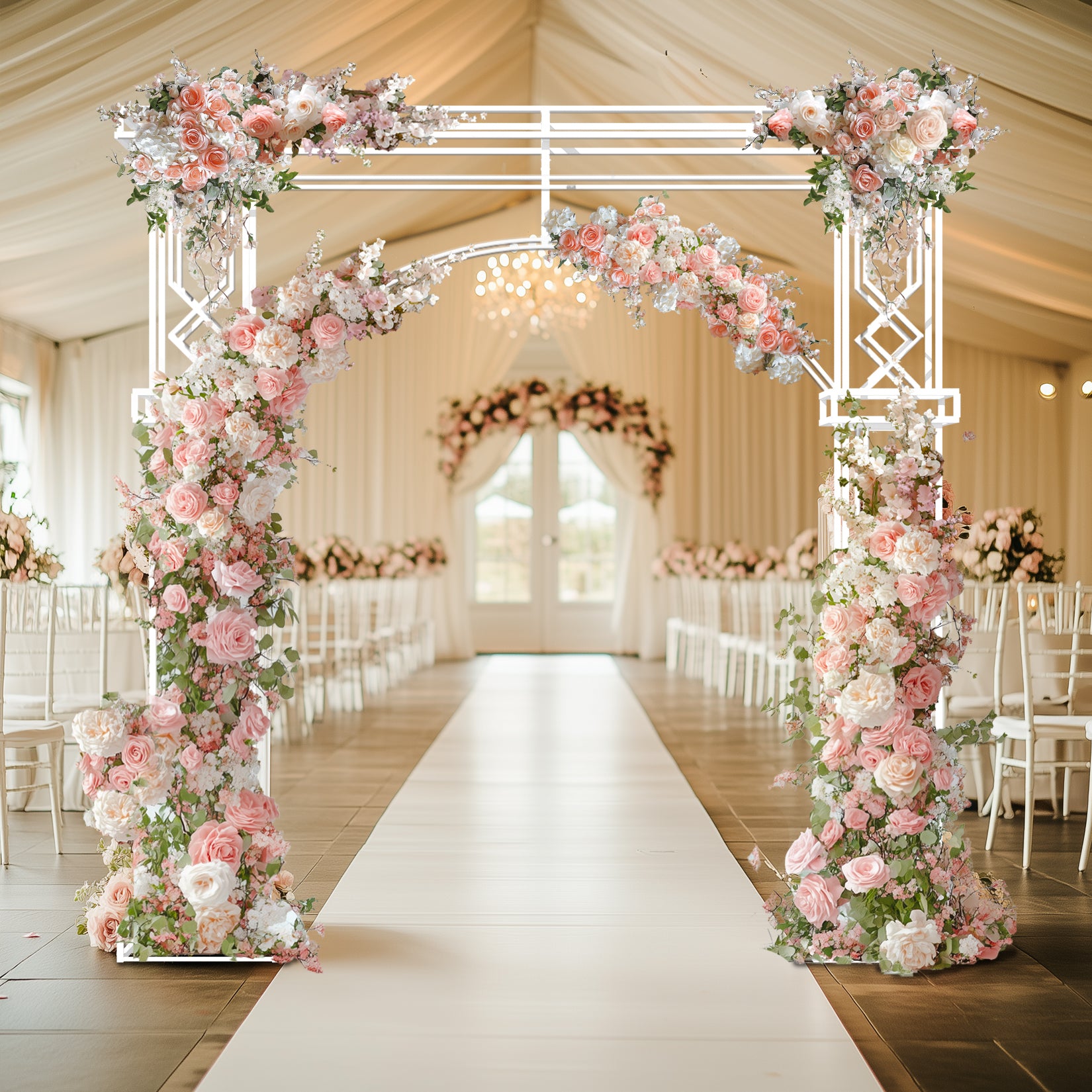 Wedding Ceremony Arch Backdrop Stand for Celebration, Garden Trellis for Plant