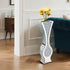 Silver 27” Tall Mirrored Vase Crushed Diamond Floor Vase Pampas Faux Flower Vase