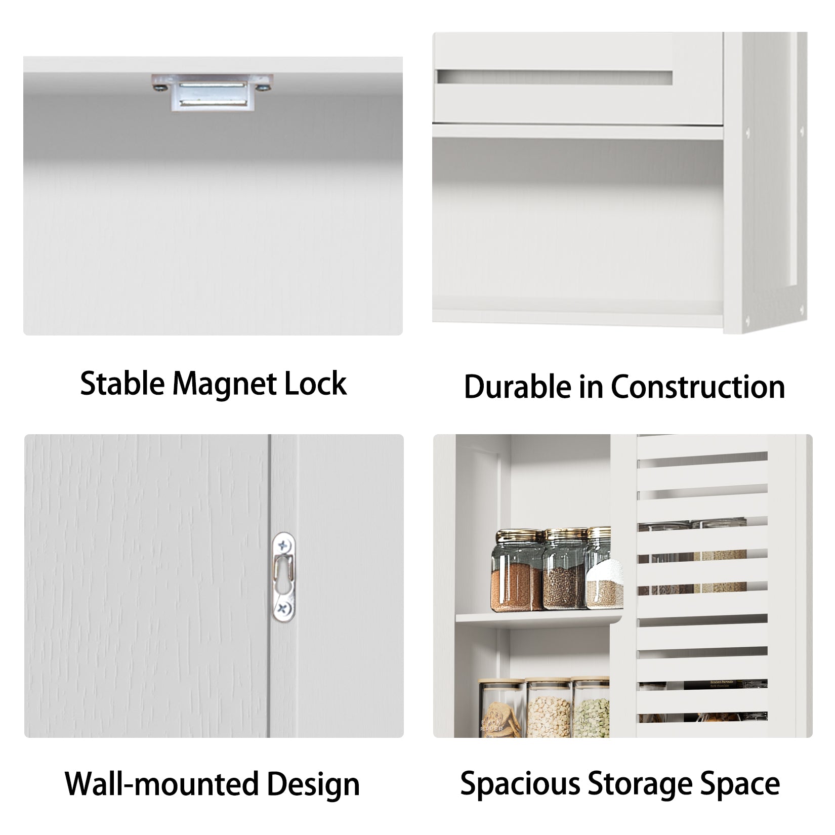 Bathroom Cabinet Bamboo Over-The-Toilet Storage Organizer Wall Mounted Kitchen Shelves