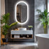 Oval LED Bathroom Mirror with Backlit