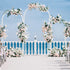 Set of 3 White Metal Wedding Arch Backdrop Stand