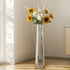 Mirrored Floor Vase: 30” Tall Mirrored Glass Flower Floor Vase for Holding Dried Flowers