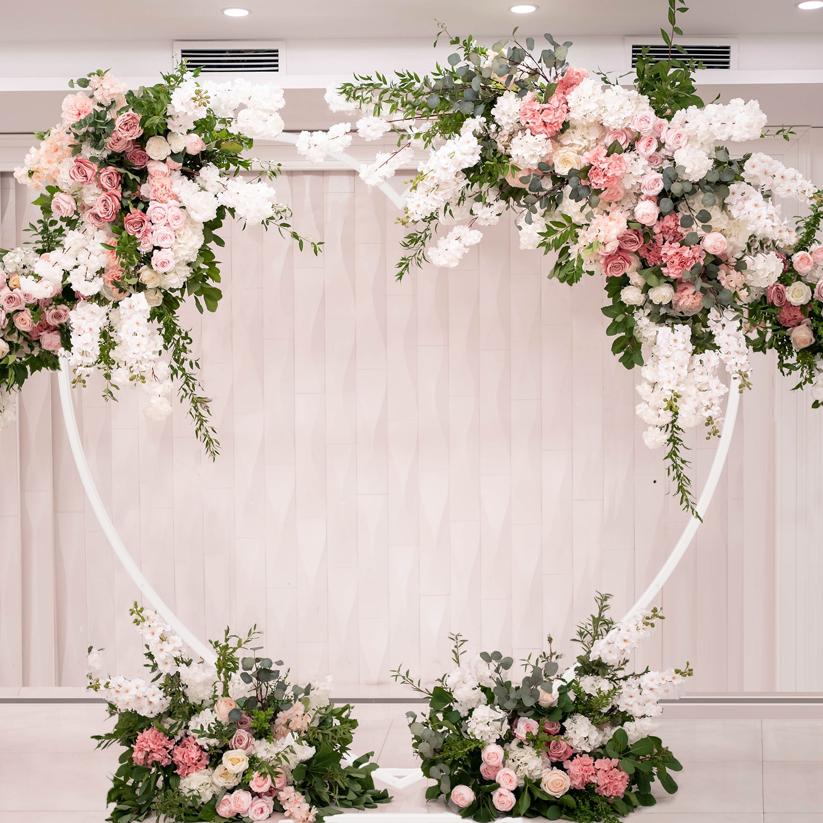 Heavy Duty Heart Shape Wedding Arch Stand Metal Arbor Frame for Wedding Ceremony