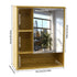 Bathroom Mirror Cabinet Wall Mounted Bamboo Medicine Cabinet Storage Stand