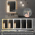 Square Bathroom Mirror Backlit Lighted Vanity Mirror