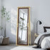 Full Length Mirror with Stand Wood Frame Wall Hanging/ Standing Dressing Mirror