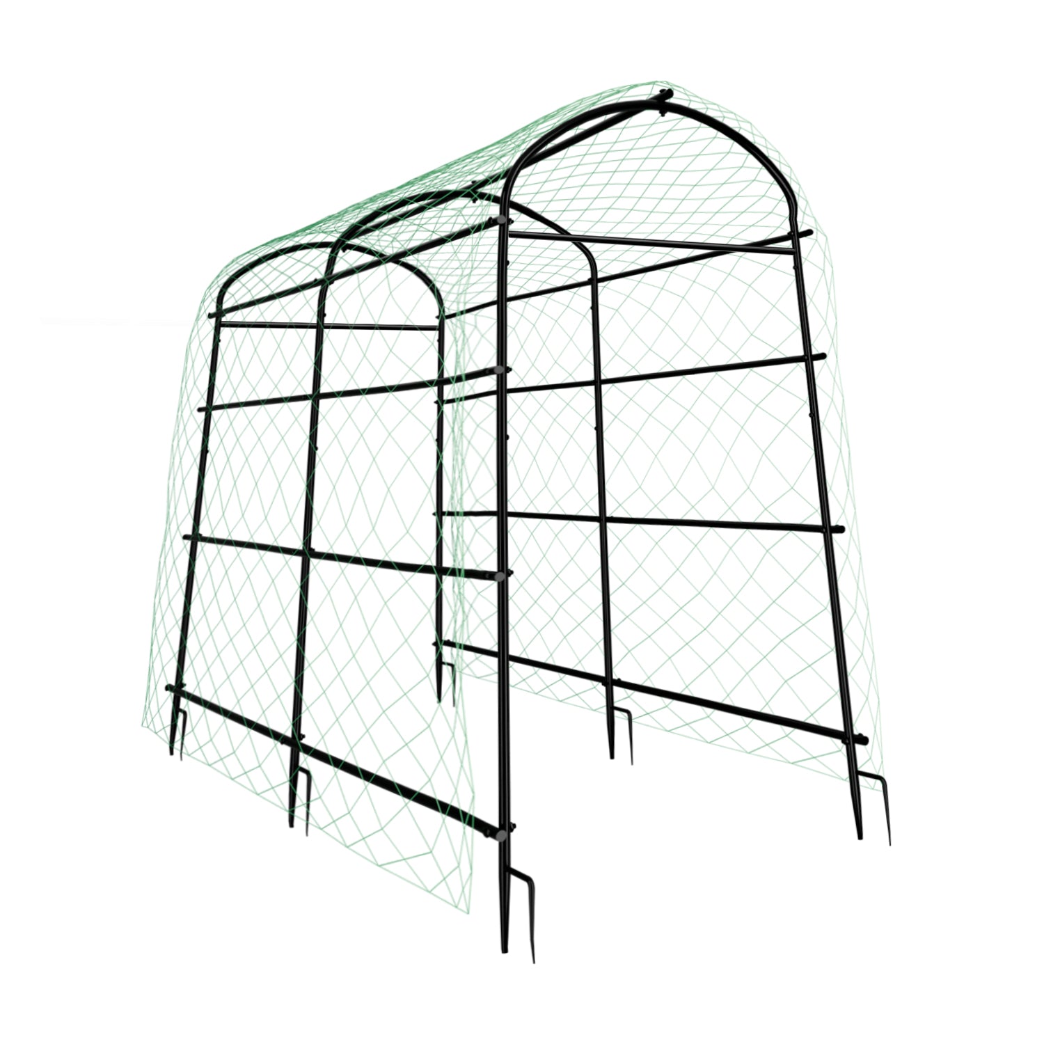 U-shaped Cucumber Trellis Garden Trellis for Climbing Plants with Nylon Netting