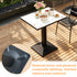 Square Kitchen Dining Table No Chairs Sintered Stone Top Leisure Bistro Tulip Table for 2-4 People