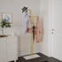 Gold Metal Coat Rack with 5 Smooth Hooks, Free Standing Clothes Stand