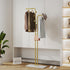 Gold Metal Coat Rack with 5 Smooth Hooks, Free Standing Clothes Stand