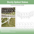 5Panels Decorative Garden Fence Coated Metal Wire Fencing Barrier for Backyards, Paths