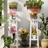 Pack of 2 Minimalist White Plant Stands Garden Flower Holder