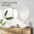 Frameless Oval Wall Glass Mirror Bathroom Silver Vanity Mirror