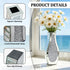 Silver Crushed Diamond Table Flower Vase for Dried Flowers Mirrored Table Centerpiece