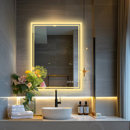 Square Backlit Smart LED Bathroom Mirror