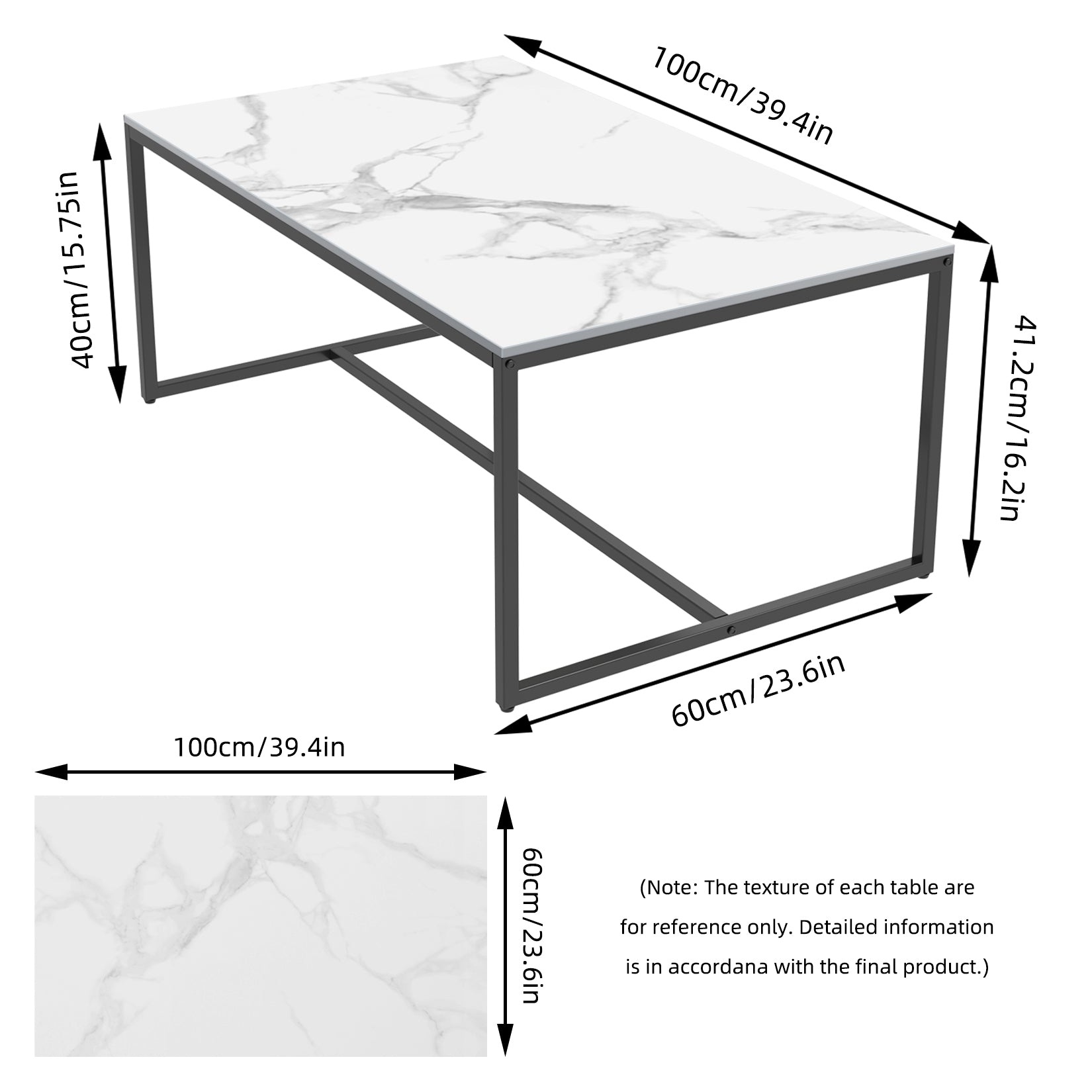 Rectangle Living Room Center Coffee Table