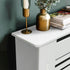 FATIVO High Radiator Cover Wood Cabinet: Internal Height 91cm White Heater Cover, Horizontal/Vertical Slats Radiator Cover Option
