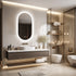 Oval LED Bathroom Mirror with Backlit