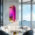 Long Oblong Iridescent Effect Wall Mirror with Iridescent Effect Dazzling Glass Mirror