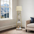 Tripod Led Floor Lamp: Modern Free Standing Floor Lamp with Sintered Stone Shelves