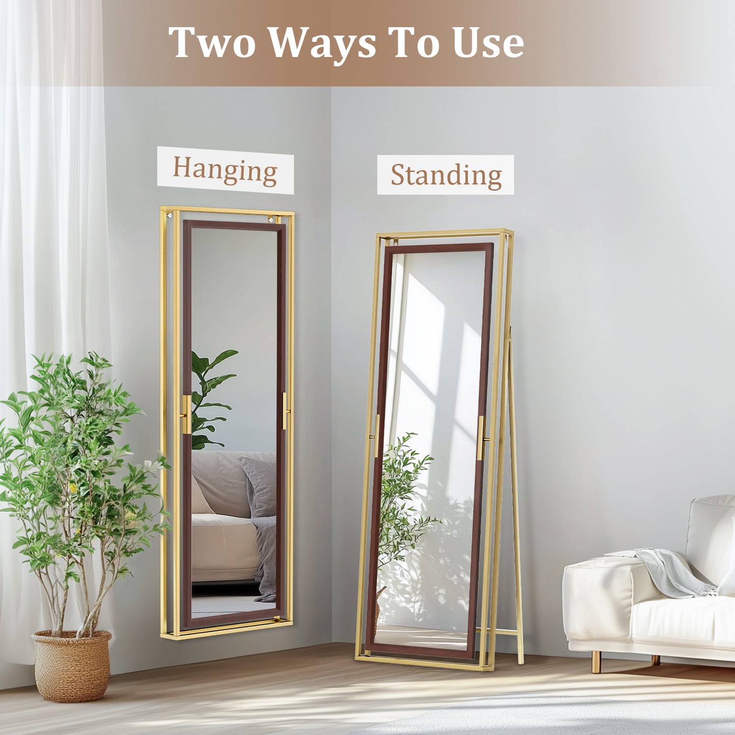 Full Length Mirror Wall Hanging/ Standing Dressing Mirror