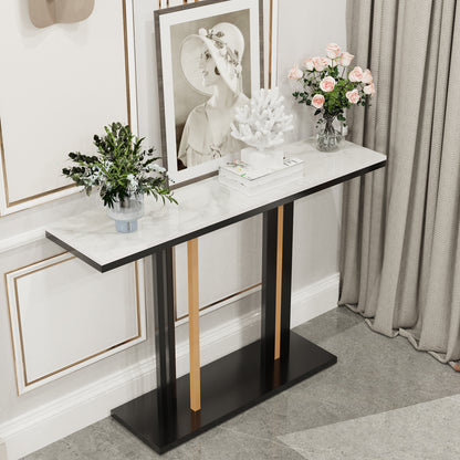 Stylish Console Table Sintered Stone Top for Entry