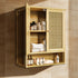 Solid Wood Bamboo Bathroom Wall Cabinet Over the Toilet Kitchen Storage Cabinet