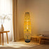 Rustic Boho Hand-Woven Corner Floor Lamp Free Standing Night Light with Led Light Bar