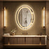 Oval Illuminated Bathroom Mirror