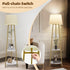 Tripod Led Floor Lamp: Modern Free Standing Floor Lamp with Sintered Stone Shelves