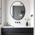 New Release Vertical Black Oval Wall Mirror Aluminum Frame Wall-mounted Hanging Mirror