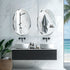 Frameless Oval Wall Glass Mirror Bathroom Silver Vanity Mirror