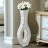 Crushed Diamond Floor Vase: Silver Mirror Vase Geometric Bling Floor-Standing Luxury Home Decor