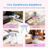 Round Iridescent Rainbow Acrylic End Table w/ PVC Table Cover Acrylic Side Table