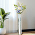 Mirrored Floor Vase: 30” Tall Mirrored Glass Flower Floor Vase for Holding Dried Flowers