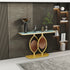 Console Table Sintered Stone Table Golden Base